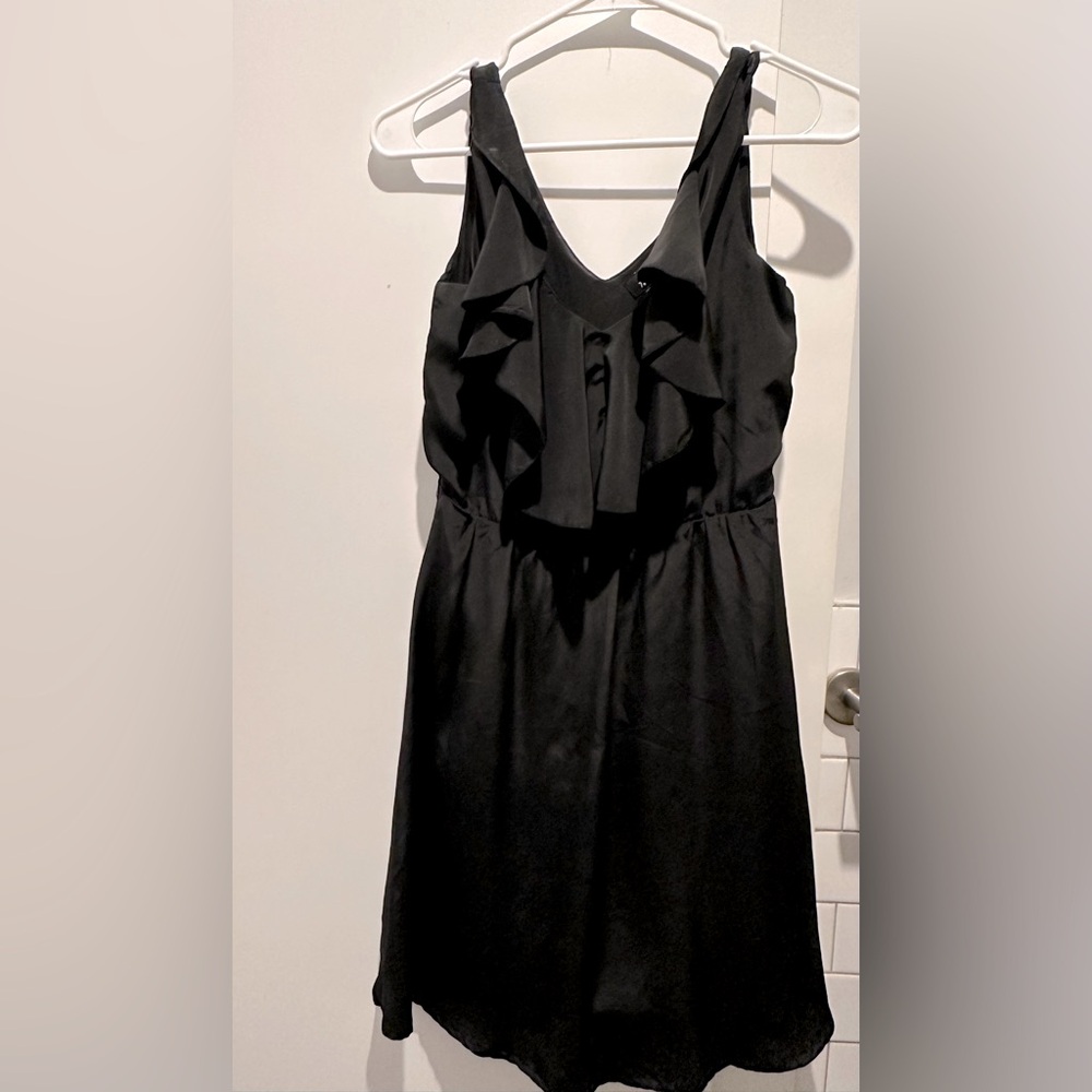 H&M Black Ruffle Mini Dress